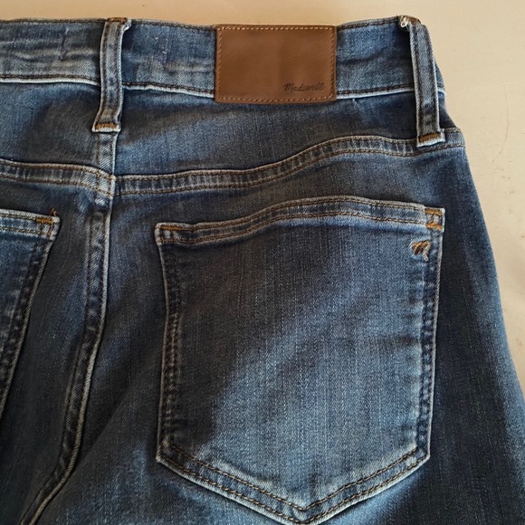 Madewell Denim - Madewell Stovepipe Straight Leg Jeans Blue Raw Hem Size 26 Medium Wash
